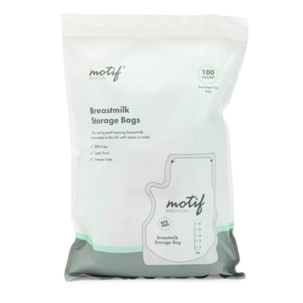 Motif Medical Breast Milk Storage Bags 8oz‎ Single Use Bags 100 count BPA-Free